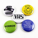 VHS Collector's Gift Set | 1 Inch Pinback Buttons