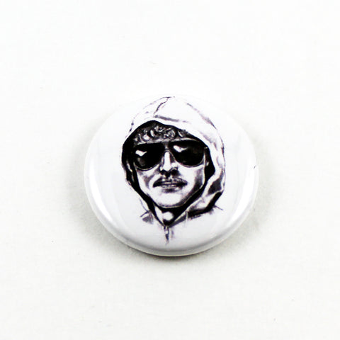 Unabomber Ted Kaczynski Police Sketch | 1 Inch Pinback Button | Serial Killer
