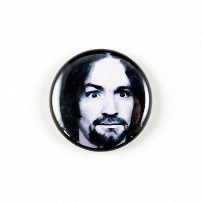 Charlie Manson Version A | 1 Inch Pinback Button | Serial Killer