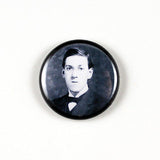 Classic Author Series 1 | Poe | Stoker | Verne | Lovecraft | Kafka | Wells | Orwell | 1 Inch Pinback Buttons