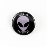 Alien Head | Pinback Buttons | 3 Styles to Choose From