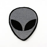 Alien Head | 3 x 2 1/4 Inch Fully Embroidered Patch