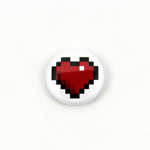8-Bit Pixel Heart | Pinback Button
