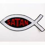 Satan Ichthys | Fully Embroidered Patches | 2 Sizes