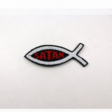 Satan Ichthys | Fully Embroidered Patches | 2 Sizes