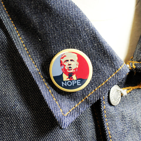 Donald Trump Nope | Hope Parody | 1 1/4 Inch Pinback Button